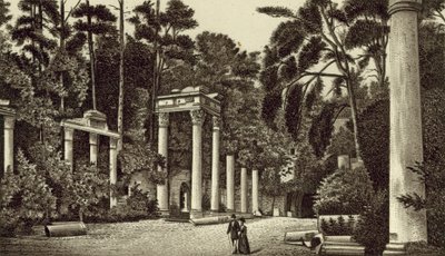 Ruinene, Virginia Water (litografi) av English School