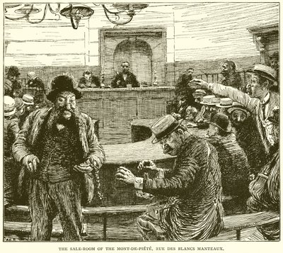 Salgsrommet til Mont-de-Piete, Rue des Blancs Manteaux av English School