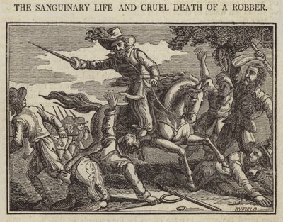 The Sanguinary Life and Cruel Death of a Robber (gravering) av English School