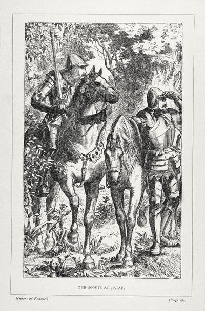 The Scouts at Patay, fra The History of France, av Emile de Bonnechose, utgitt av Ward, Lock and Co, London av English School