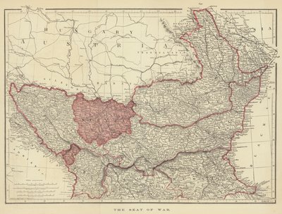 The Seat of War (farge litho) av English School