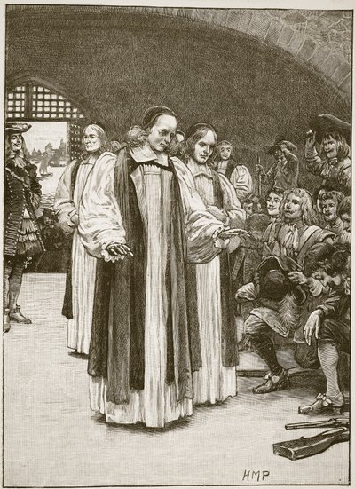 Assassination of erkebiskop Sharp, illustrasjon fra Cassells Illustrated History of England (sepiafoto) av English School