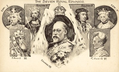De syv kongelige Edwards (lito) av English School