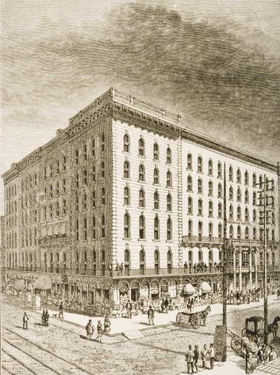 The Sherman Hotel, Chicago, ca. 1870, fra 