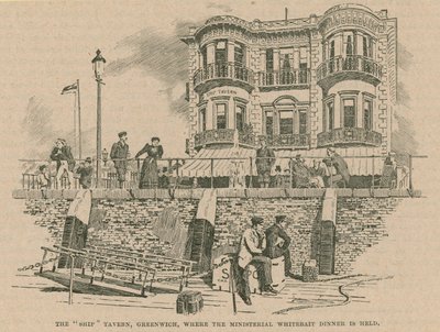 Die Ship Tavern, wo das Ministerial Whitebait Dinner stattfindet von English School