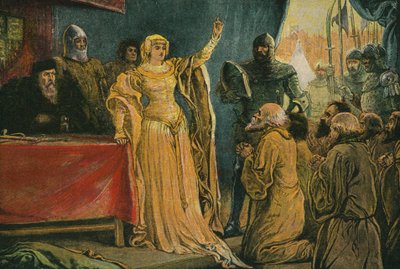 Beleiringen av Calais (fargelitografi) av English School