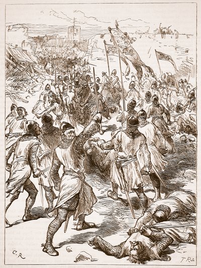 The Siege of Waterford, illustrasjon fra Cassells Illustrated History of England (sepia-foto) av English School