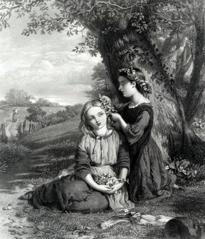 The Sisters, publisert i Art Journal (1867), gravert av C. Cousen, 1867 av English School