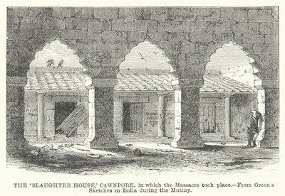 "Slaughter House", Cawnpore, der massakren fant sted av English School