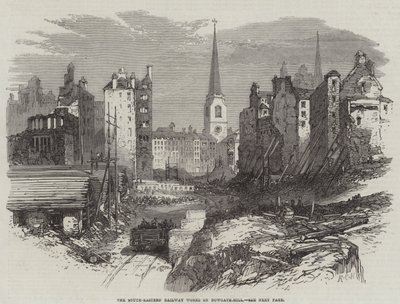 The South-Eastern Railway Works on Dowgate-Hill (gravering) av English School