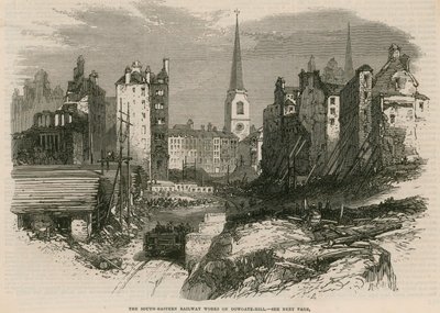 South-Eastern Railway jobber på Dowgate Hill, London av English School
