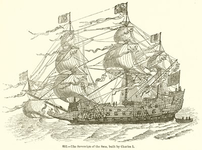 The Sovereign of the Seas, bygget av Charles I av English School