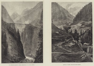 St Gothard Railway Tunnel (gravering) av English School
