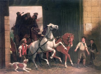 Scenen ankommer, ca. 1830 av English School