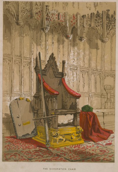 The Stone of Scone i kroningsstolen av English School