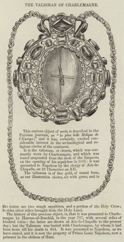The Talisman of Charlemagne (gravering) av English School