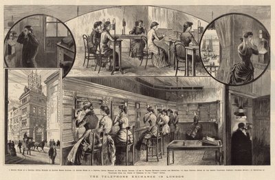 Telefonsentralen i London av English School