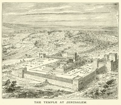 Templet i Jerusalem (gravering) av English School