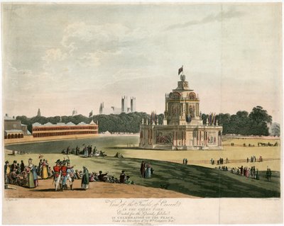 The Temple of Concord opprettet for freden i 1814 av English School