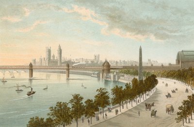 Themsen Embankment - ser mot vest av English School