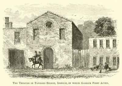 Teateret i Tankard Street, Ipswich, der Garrick først opptrådte av English School