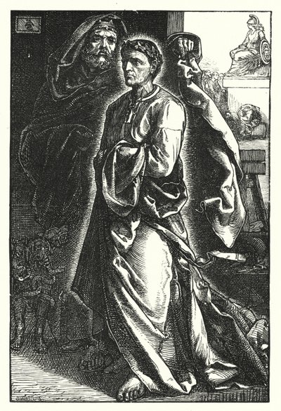 De tre statuene av Egina (gravering) av English School