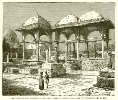 Mamelukkenes graver, de gamle herskerne i Egypt, massakrert av Mohammed Ali i 1811 av English School