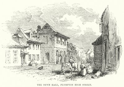 Rådhuset, Plympton High Street (gravering) av English School