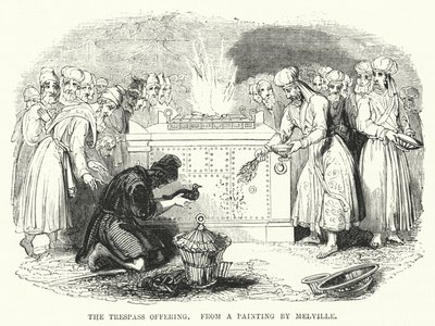 The Trespass Offering, fra et maleri av Melville (gravering) av English School
