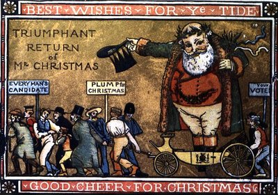 The Triumphant Return of Mr. Christmas (litho) av English School