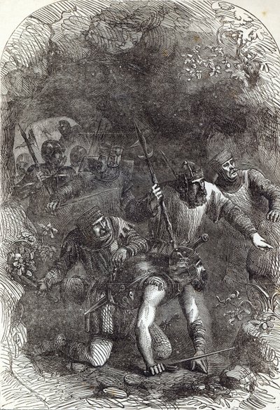 The Troops of Lord Montacute in the Subterranean Passage, illustrasjon fra 