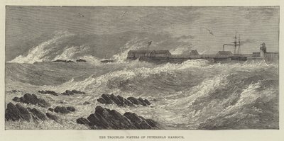 The Troubled Waters of Peterhead Harbor (gravering) av English School