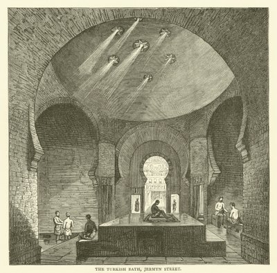 Det tyrkiske badet, Jermyn Street (gravering) av English School