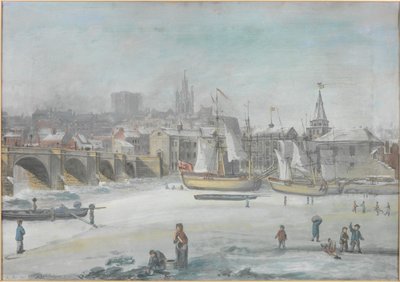 Tyne Bridge - The Great Frost, 1784 av English School