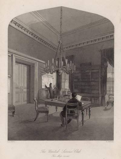The United Service Club, kartrommet av English School