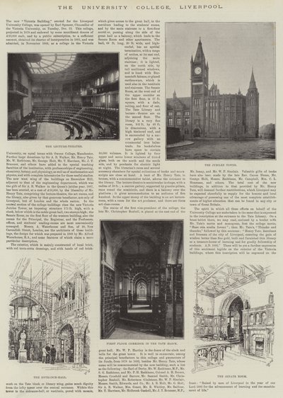 University College, Liverpool (gravering) av English School