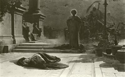 Die Opfer von Galerius (Gravur) von English School