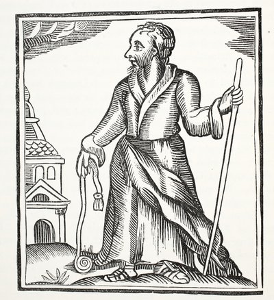 The Wandering Jew, illustrasjon fra Chap-books of the Eighteenth Century av John Ashton, pub. 1882 av English School