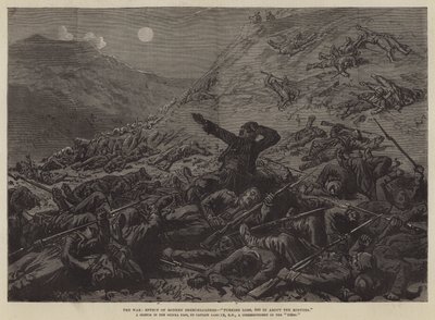 The War, Effect of Modern Breechloaders, "Turkish Loss, 800 in about Ti Minutes" (gravering) av English School