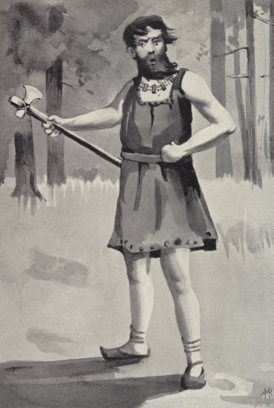 The Warrior Chief (litho) av English School