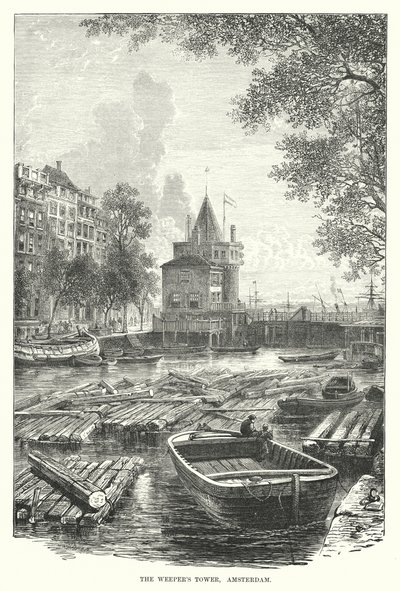 Gråterstårnet, Amsterdam (gravering) av English School