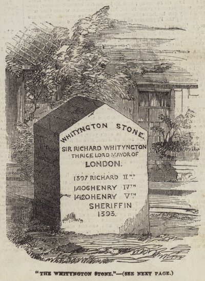 The Whittington Stone (gravering) av English School