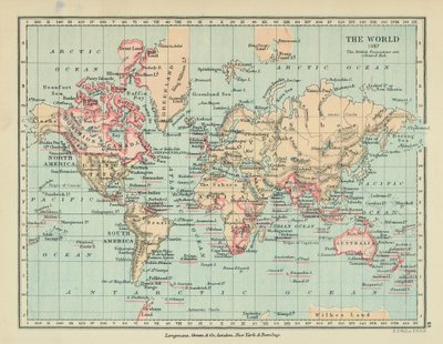 Verden (fargelitografi) av English School