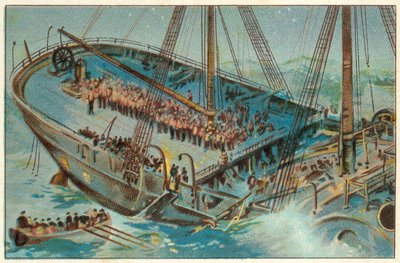 Vraket av "Birkenhead" (chromolitho) av English School