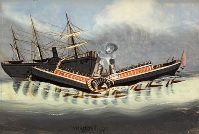 Vraket til "Prinsesse Alice", etter 1878 av English School