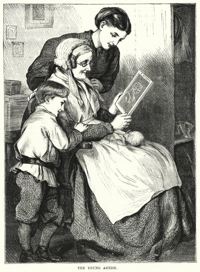 Den unge kunstneren (gravering) av English School