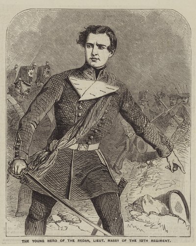 The Young Hero of the Redan, løytnant Massy fra det 19. regiment (gravering) av English School