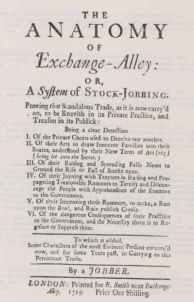 Anatomien til Exchange Alley av English School