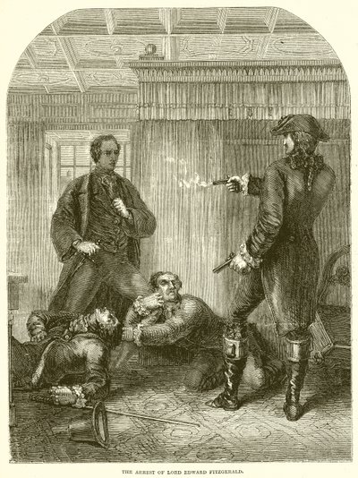 Arrestasjonen av Lord Edward Fitzgerald av English School