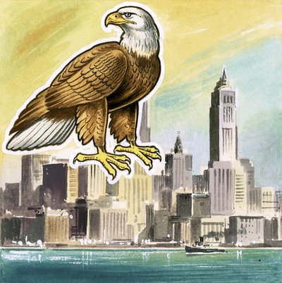 The Bald Eagle, emblem for USA av English School